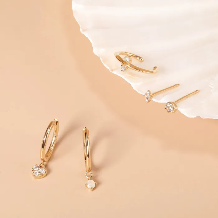 EZRA Single Opal Hoop AURELIE GI Earrings