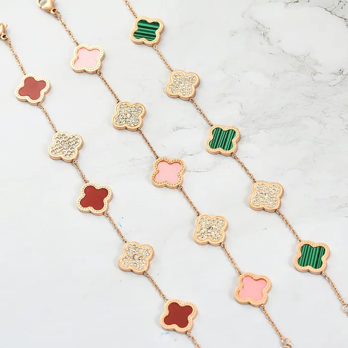 Get Signatured Bracelets Crystal Clover Leaf Bracelet