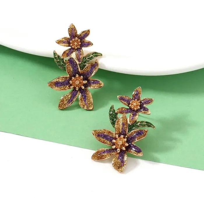 Get Signatured Earrings Beaded Mardi Gras Earrings Get Signatured Earrings Beaded Mardi Gras Earrings