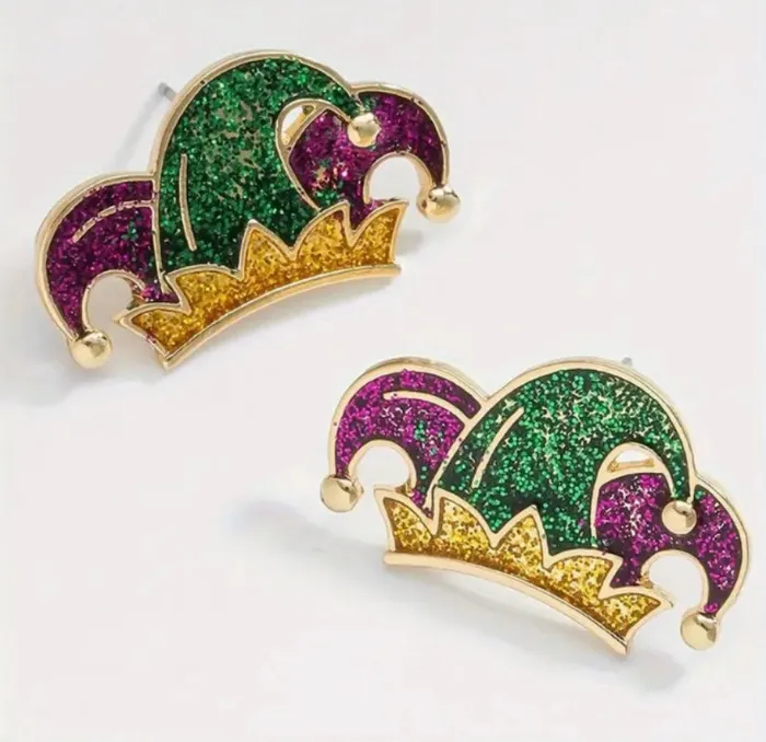 Get Signatured Earrings Beaded Mardi Gras Earrings Get Signatured Earrings Beaded Mardi Gras Earrings