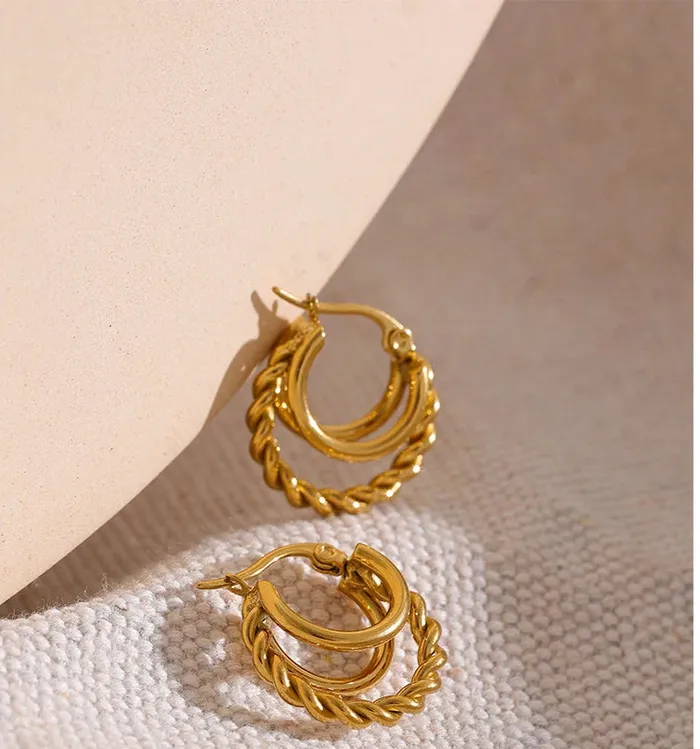 Get Signatured Earrings Twisted Luxe Hoop Earrings Get Signatured Earrings Twisted Luxe Hoop Earrings