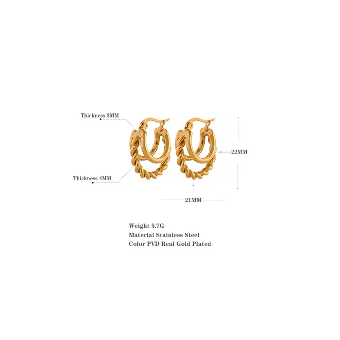 Get Signatured Earrings Twisted Luxe Hoop Earrings Get Signatured Earrings Twisted Luxe Hoop Earrings