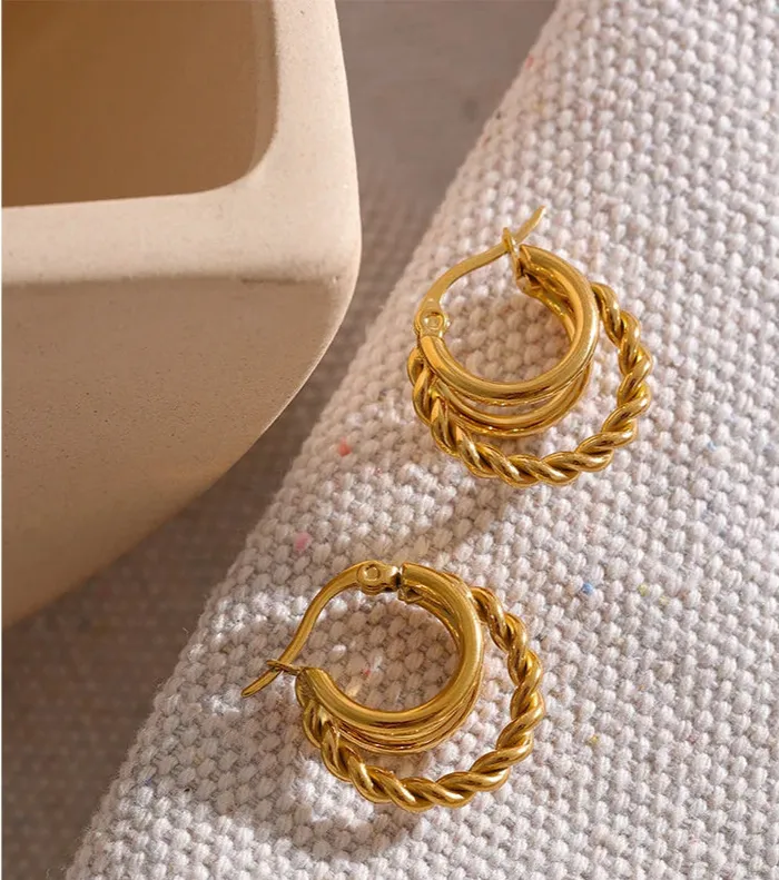 Get Signatured Earrings Twisted Luxe Hoop Earrings Get Signatured Earrings Twisted Luxe Hoop Earrings