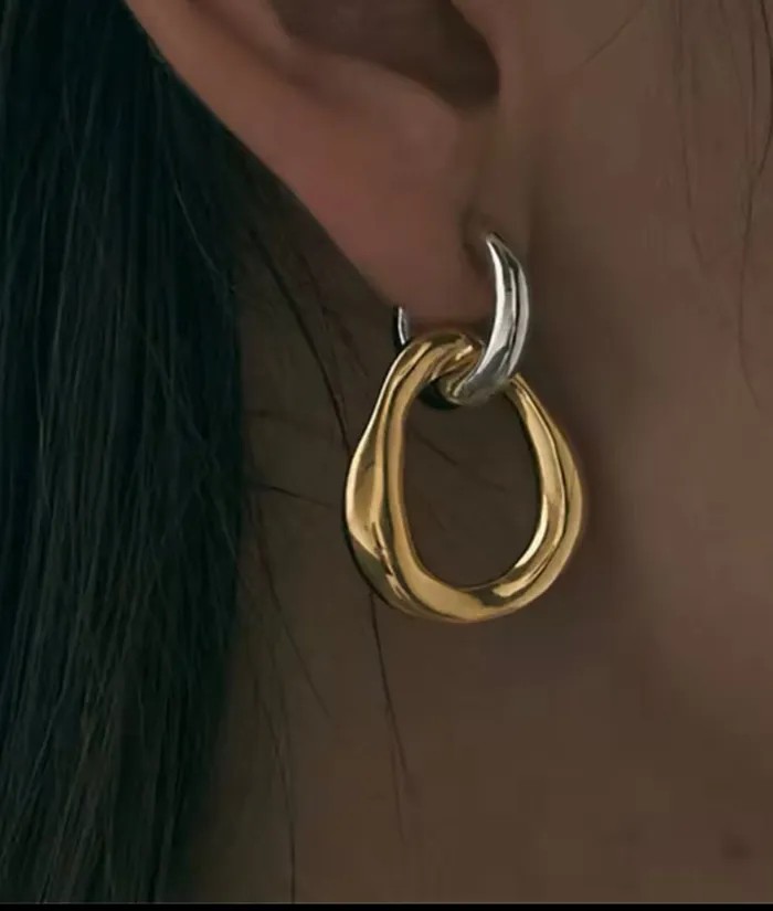Get Signatured Rings Luxe DualTone Hoops Get Signatured Rings Luxe DualTone Hoops