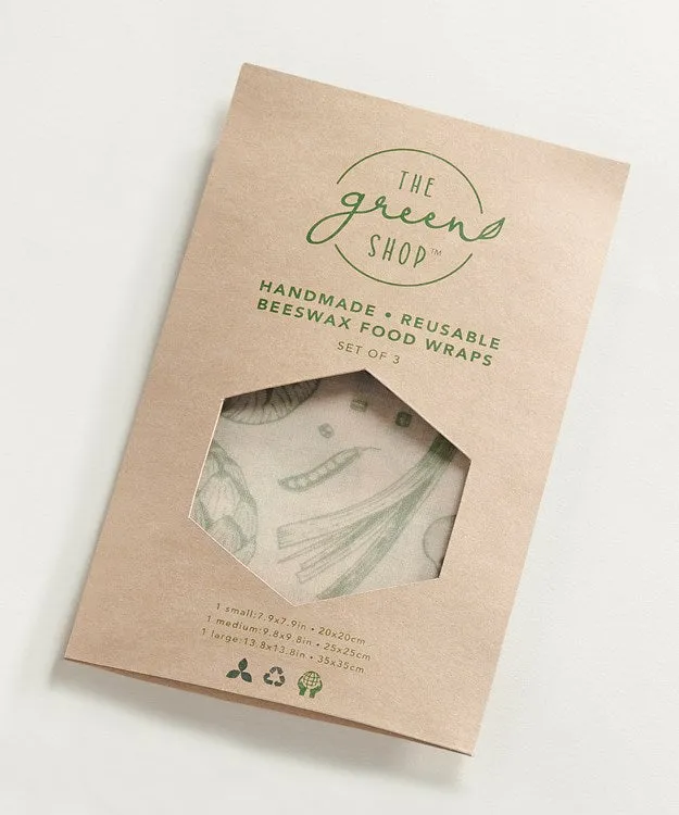 GiftCraft Beeswax Food Wraps Set of 3 Earrings