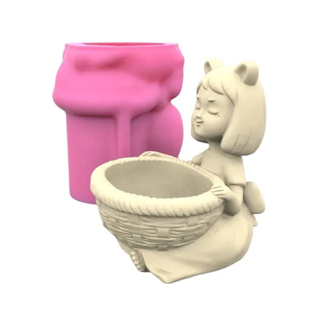 Girl Vase Silicone Pot Mold Resinarthub Earrings