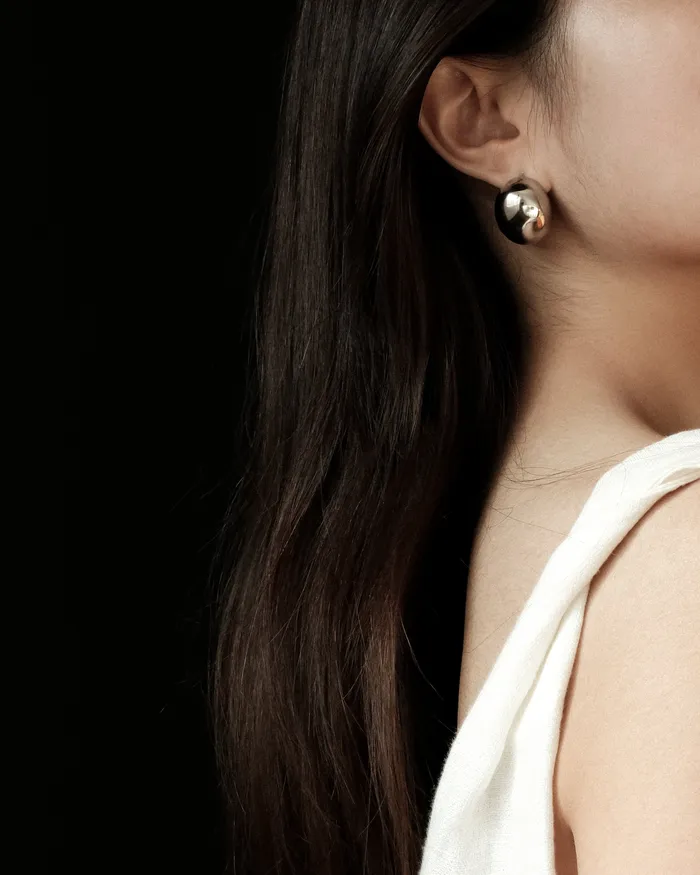 Greta Bold Dome Stud Earrings MYJN Earrings