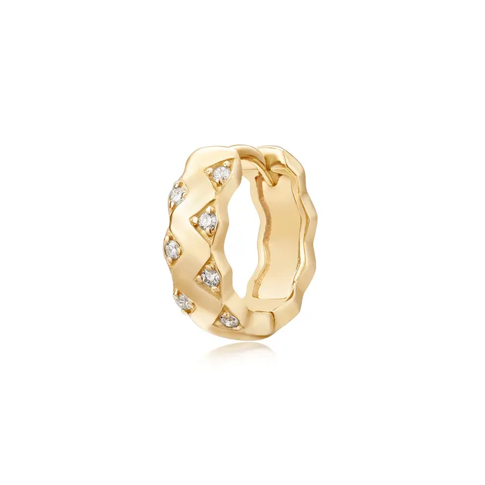 HAZEL LabGrown Diamond Huggie Hoop AURELIE GI Earrings