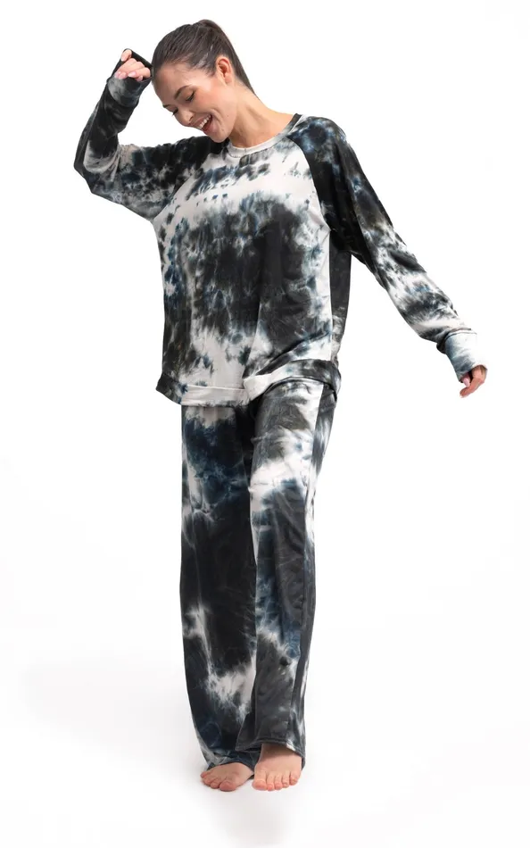 Hello Mello Earrings Tie Dye PJ Lounge Pants