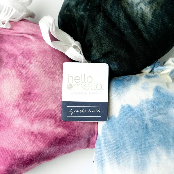 Hello Mello Earrings Tie Dye PJ Lounge Pants