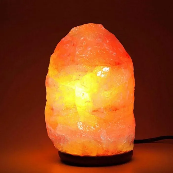 Himalayan Crystal Rock Salt Lamp with LED metamorphidi Necklaces