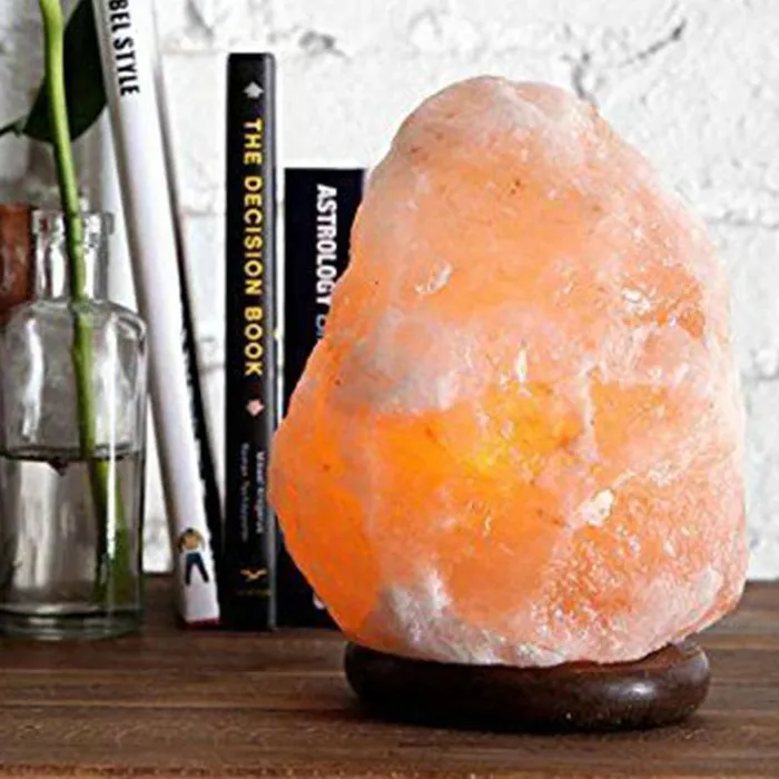 Himalayan Crystal Rock Salt Lamp with LED metamorphidi Necklaces