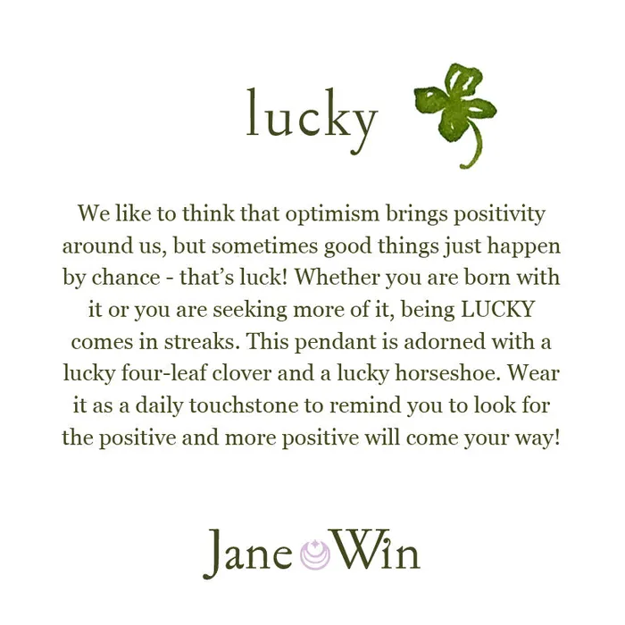 Jane Win Necklaces Lucky Coin Pendant