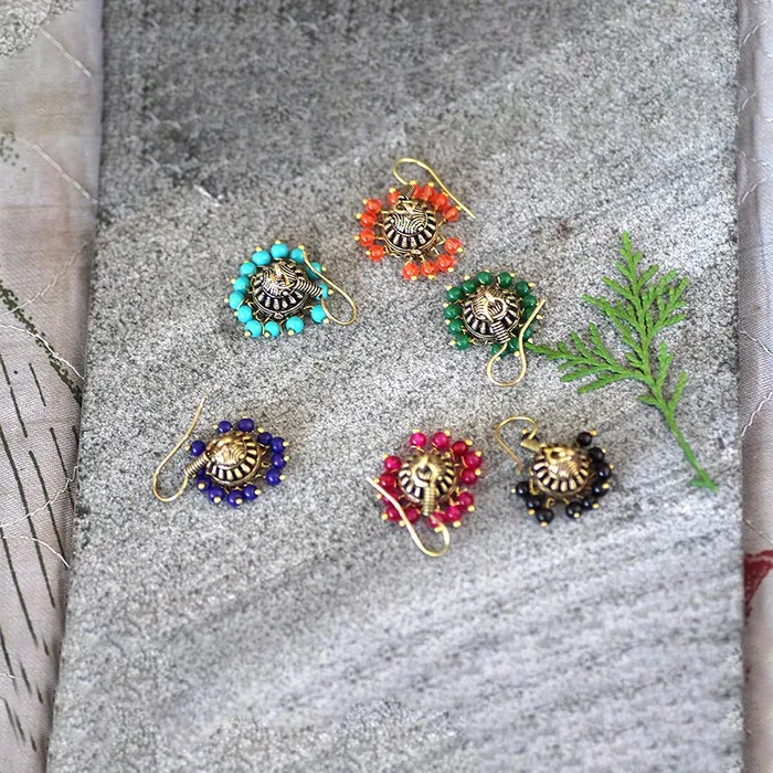 Kairangi Rings Kairangi Jhumka Earrings for Women Combo of 6 Pairs Golden Silver Oxidized Traditional JhumkiJhumka Earrings for Women and Girls