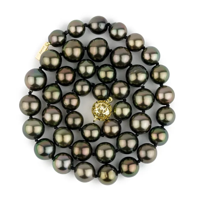 Kamoka Pearl Earrings Aubergine Orchid 85118mm Tahitian Pearl Strand
