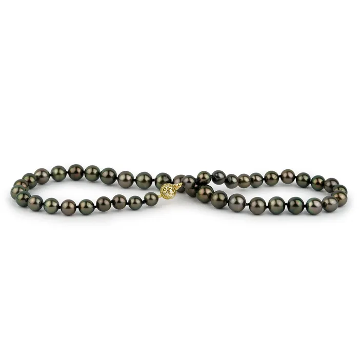 Kamoka Pearl Earrings Aubergine Orchid 85118mm Tahitian Pearl Strand