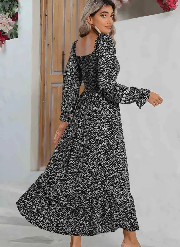 Lalaloo Rings Fall Floral Maxi Dress
