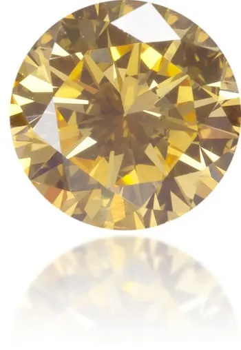 Langerman Diamonds Earrings Natural Orange Diamond Round 031 ct Polished