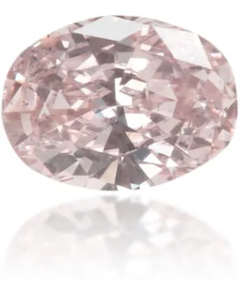 Langerman Diamonds Earrings Natural Pink Diamond Oval 016 ct Polished