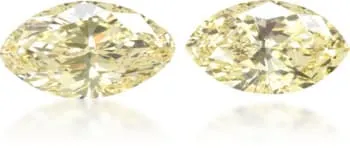Langerman Diamonds Earrings Natural Yellow Diamond Marquise 075 ct set