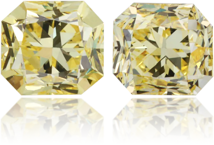 Langerman Diamonds Earrings Natural Yellow Diamond Square 000 ct set