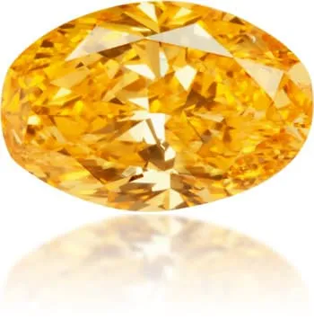 Langerman Diamonds Natural Orange Diamond Oval 047 ct Polished Earrings