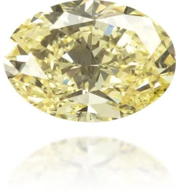 Langerman Diamonds Natural Yellow Diamond Oval 040 ct Polished Earrings