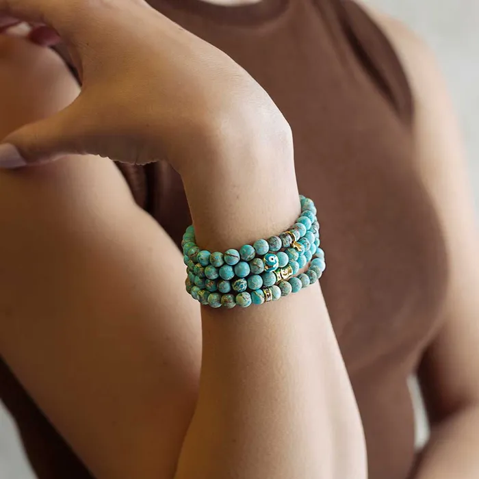 Lenny Eva Earrings Jaspis Sparkle EdelsteinArmband 6mm Lenny Eva