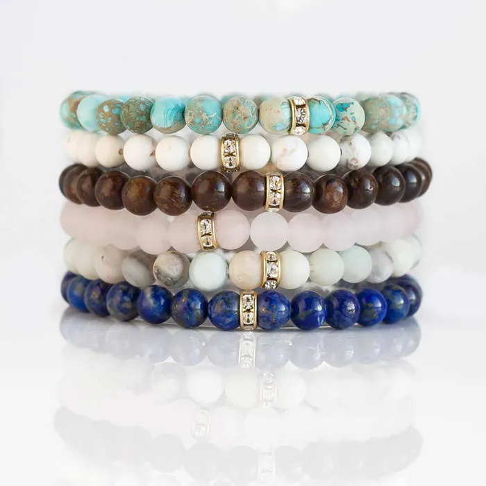 Lenny Eva Earrings Jaspis Sparkle EdelsteinArmband 6mm Lenny Eva