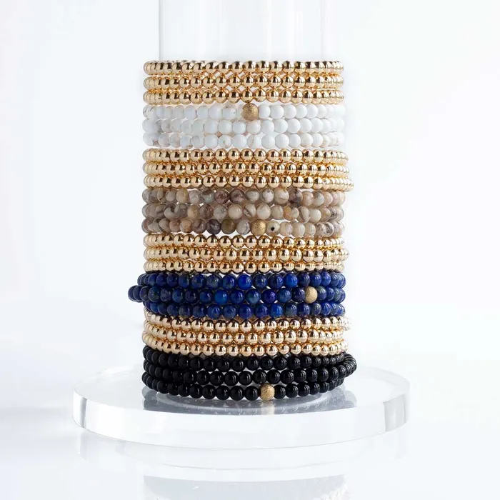 Lenny Eva Earrings Triple Wrap Armband Lapiszaluli 4mm Lenny Eva