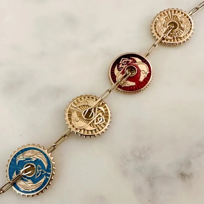 Lingua Earrings Raven Viking Shield