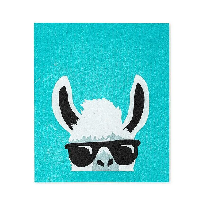 Llama with Shades Dishcloths Set2 Abbott Rings