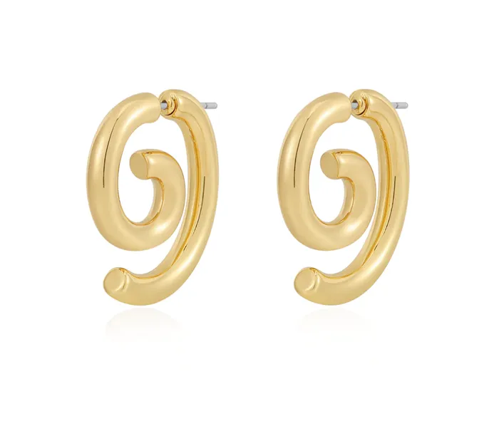 LUV AJ Shell Beach Earrings in Gold Earrings