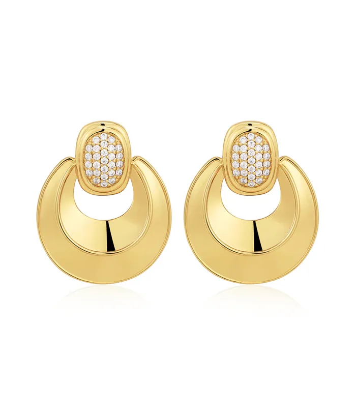 LUV AJ The Pave Doorknocker Hoops Earrings
