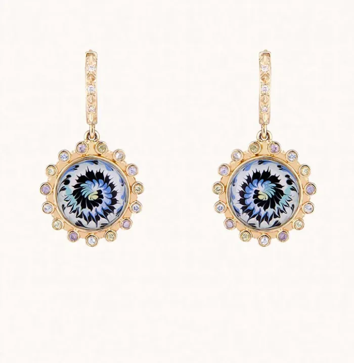 Marlo Laz 14K YellowGold Mini TieDye Drop Earrings Earrings