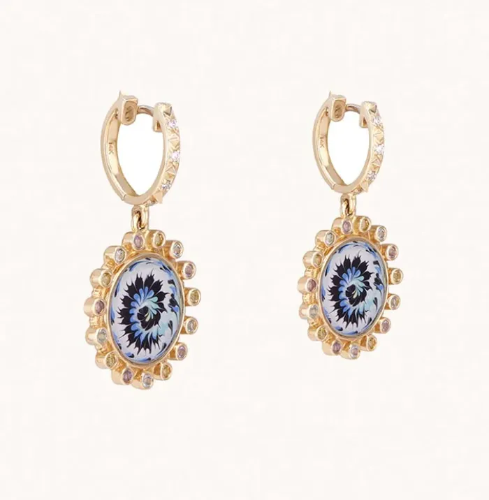 Marlo Laz 14K YellowGold Mini TieDye Drop Earrings Earrings