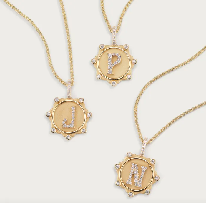 Marlo Laz Necklaces Pav Alphabet Amulet Necklace