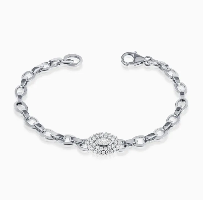 Marquise Link Bracelet Carbon Hyde Bracelets