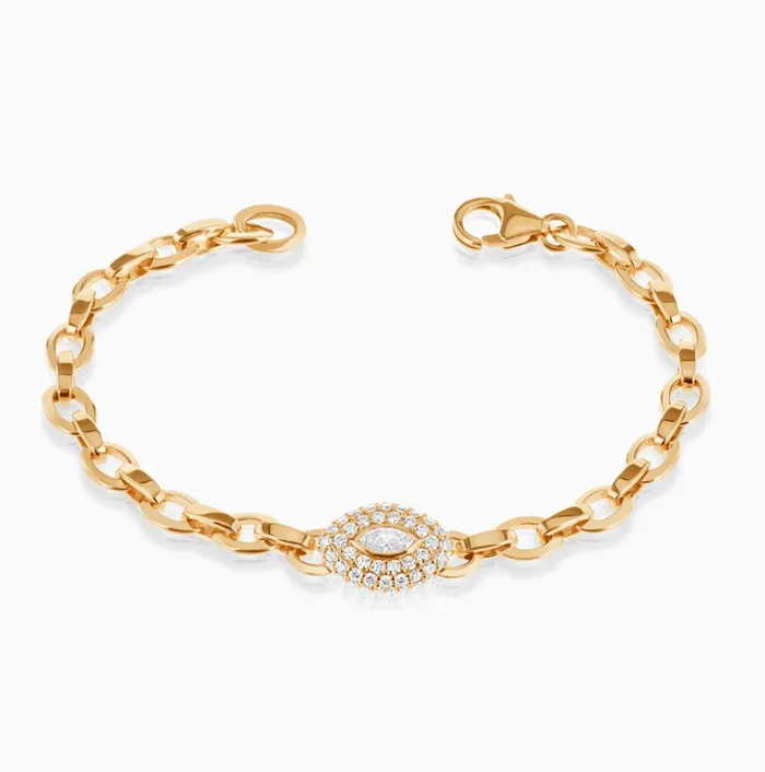 Marquise Link Bracelet Carbon Hyde Bracelets