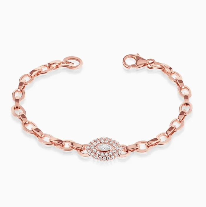 Marquise Link Bracelet Carbon Hyde Bracelets