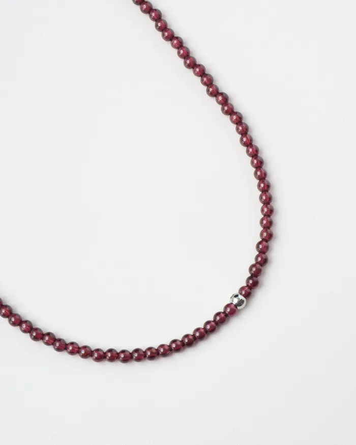 Marro Petite Garnet Beaded Necklace CUN Necklaces