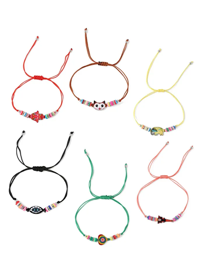 Melbees by Yellow Chimes Melbees by Yellow Chimes Bracelet for Girls Kids Combo of 6 Pcs Kids Jewelry for Girls Bracelets Gift Set for Kids Girls Rings