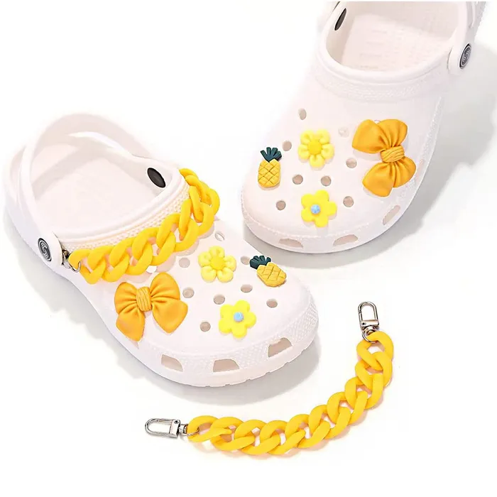 Melbees by Yellow Chimes Melbees by Yellow Chimes Shoe Chains for Kids Girls Teens Shoe Accessories Product Design Yellow Shoe Decoration Charms Shoe Chains for Unisex Shoe Chain Charms for CrocClogs Bracelets