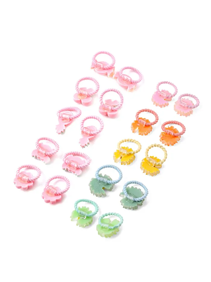Melbees by Yellow Chimes Necklaces Melbees by Yellow Chimes Rubber Bands for Girls Kids Hair Accessories for Girls Hair Tie 20 Pcs Cute Characters Rubberbands for Kids Ponytail Holder For Baby Girls Toddlers