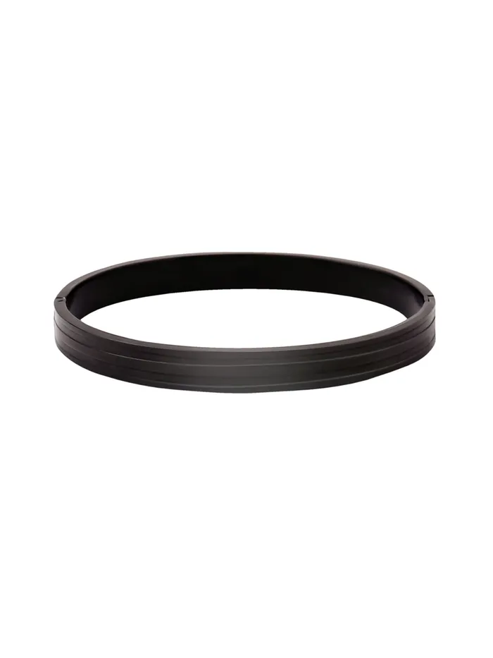 Mens Kada Bracelet Stylish Black Stainless Steel One Size Hand Accessories Yellow Chimes Rings