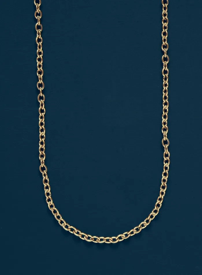 Mens 3mm Classic Cable Chain Necklace WE ARE ALL SMITH Necklaces