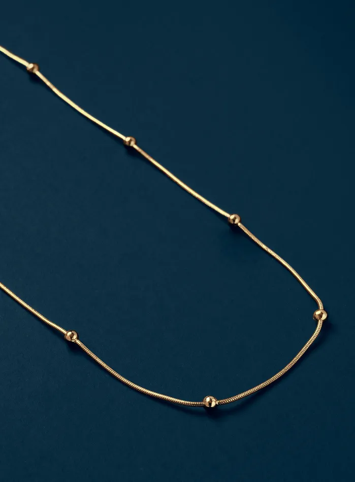 Mens Gold Minimalist Satellite Chain Necklace WE ARE ALL SMITH Necklaces