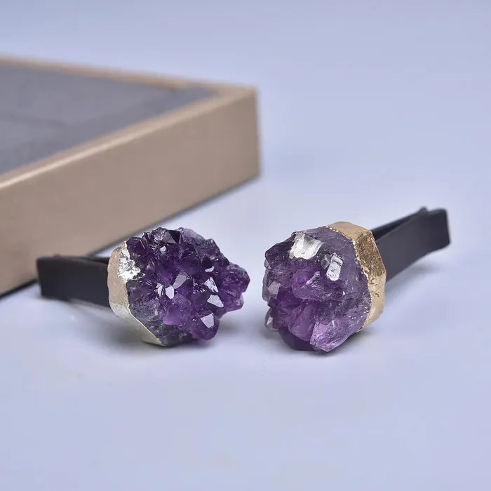Metamorphidi Necklaces Natural Amethyst Cluster Car Air Conditioner Outlet Clip