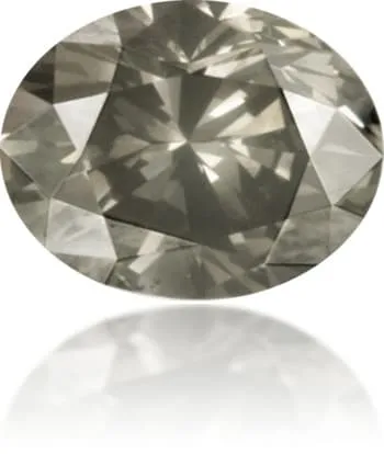 Natural Gray Diamond Oval 048 ct Polished Langerman Diamonds Earrings