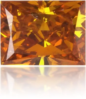 Natural Orange Diamond Rectangle 049 ct Polished Langerman Diamonds Earrings Natural Orange Diamond Rectangle 049 ct Polished Langerman Diamonds Earrings